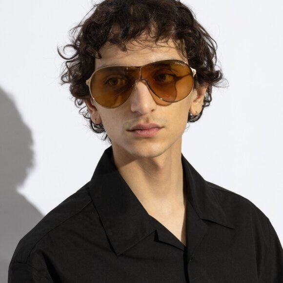 Tom Ford Gaia FT1174 28K Sunglasses Rose Gold Aviator Frame, Roviex Lenses main image 5